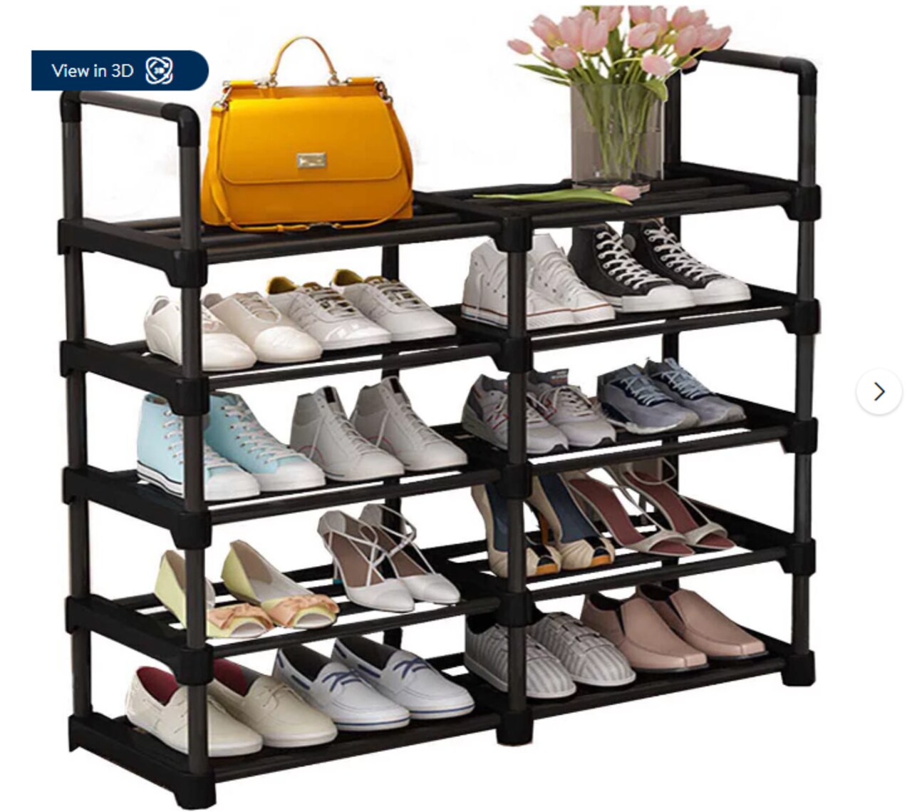 Shoe Rack Shoe Organizer, Metal Stackable&Removable Multifunctional Show Rack for Entryway,Closet, and Bedroom, 20-24 Pairs Shoes Storage Organizer